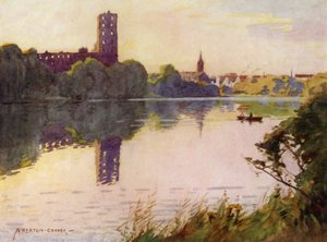 Dinamarca: Castelo de Koldinghus, North Slesvig (cor litho) de Alfred Heaton Cooper
