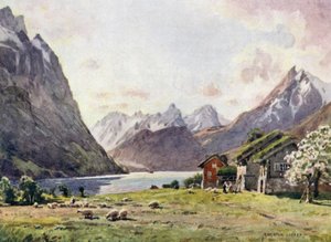 Fjord de Hjorund, ganso de Alfred Heaton Cooper