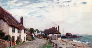 Porlock Weir (cor litho) de Alfred Heaton Cooper