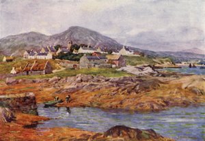 A, vila, de, Roundstone, município, galway de Alfred Heaton Cooper