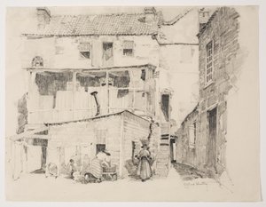 Manhã de segunda-feira em Charlestown, c.1877-1922 (lápis) de Alfred Heber Hutty