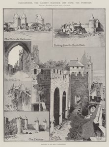 Carcassonne, a antiga cidade de baluarte perto dos Pirenéus