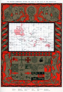 Os domínios britânicos além dos mares na data da coroação, 1902 de Alfred Hugh Fisher