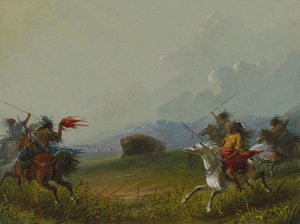 Búfalo encurralado de Alfred Jacob Miller