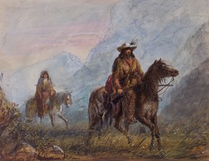 Capitão Joseph Rutherford Walker, c.1837 (aquarela sobre papel) de Alfred Jacob Miller