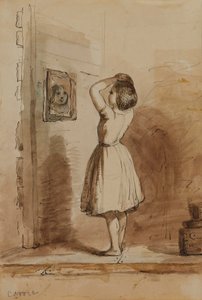 Carrie. Casa de banho – no Broken Mirror de Alfred Jacob Miller