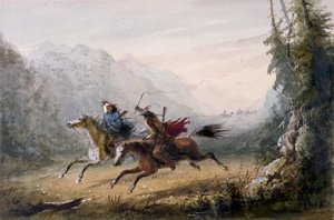 Fuga de Blackfeet de Alfred Jacob Miller