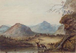 Formações de rocha perto da Água Doce, c.1837 (aguarela sobre papel) de Alfred Jacob Miller