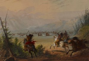 Caça ao alce de Alfred Jacob Miller