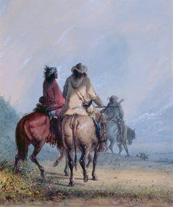 Trapadores Começando pela Caça ao Castor, 1837 (wc e guache sobre papel)