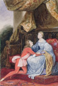 Courtly love, c.1830 (gouache no papel)
