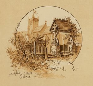 Igreja de Sandringham, Norfolk (chromolitho) de Alfred Johnson