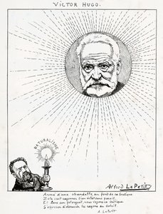 Caricatura de Victor Hugo e Emile Zola., c.1875-1880 (gravura)
