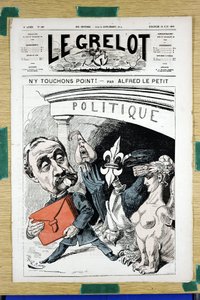 Capa do "Le Grelot", número 166, Satirique en Couleurs de Alfred Le Petit