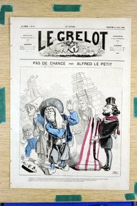 Capa do "Le Grelot", número 54, Satirique en Couleurs de Alfred Le Petit