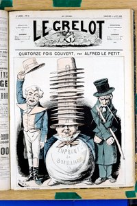 Capa do "Le Grelot", número 70, Satirique en Couleurs de Alfred Le Petit