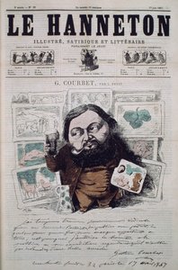 Gustave Courbet, capa da revista &39;Le Hanneton&39;, 13 de junho de 1867