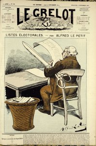 Ilustração para a capa do Le Grelot, nº 178 de Alfred Le Petit