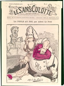 &39;A galinha no pote&39;, caricatura de Henri Charles Ferdinand Marie Dieudonne (1820-83) Conde de Chambord, de &39;The Sans-Culotte&39;, 1879