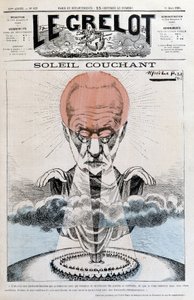 Sofá de solha: Victor Hugo - por Alfred Le Pepetit, em "Le Grelot" de 11/03/1883 de Alfred Le Petit