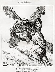 caricatura de Leon Cladel, c.1875-80 (gravura) de Alfred Le Petit