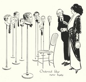 Seleção de homens como chapéus (litografia)