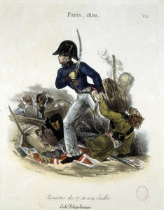 Politécnico durante a revolução de 1830 por Lemercier.