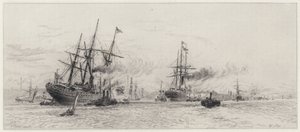Envio no Mersey (gravura) de Alfred Louis Brunet Debaines