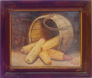 Pé de milho num cesto (óleo sobre tela) de Alfred Montgomery