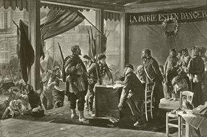 A inscrição de voluntários, 1870 (gravura) de Alfred Paul Marie Richemont