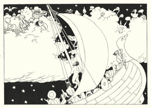 A Verdadeira História de Lucian: A Terra das Nuvens e dos Cucos (gravura)