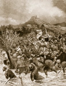 Rei Penda morto em Winwaedfield, 655, ilustração da &39;Hutchinson&39;s Story ofthe British Nation&39;, c.1920