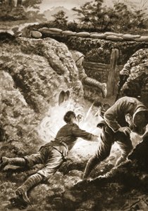 Harris privado jogando-se em uma bomba para salvar um camarada de Alfred Pearse