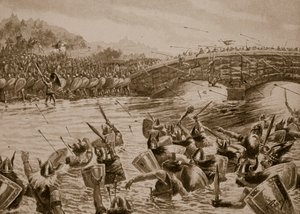 A Batalha de Maldon, 991, ilustração da "Hutchinson&39;s Story ofthe British Nation", c.1923