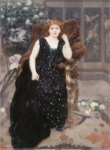 Jane Hading do retrato de Alfred Roll