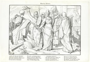 Também uma dança da morte, prato I de Alfred Rethel