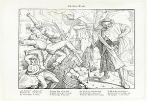 Também uma dança da morte, placa V de Alfred Rethel