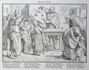 Morte Antes do Public House, de &39;Another Dance of Death&39;, publicado por Georg Wigand em Leipzig, 1849 de Alfred Rethel