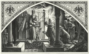 Otto III no túmulo de Carlos Magno (gravura)