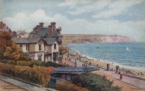 Esplanada e Culver Cliffs, Sandown, eu de Wight de Alfred Robert Quinton