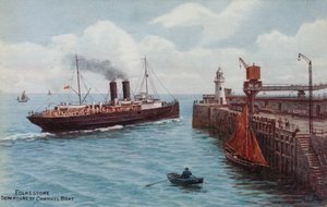 Folkestone, partida do barco do canal de Alfred Robert Quinton