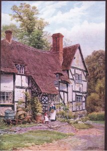 Havington, nr Evesham, Worcester, de The Cottages and the Village Life of Rural England publicado por Dent & Sons Limited de Alfred Robert Quinton