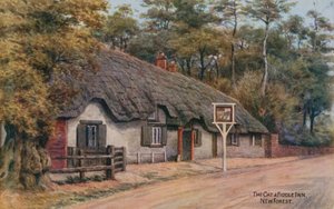 O gato e o violino Inn, New Forest de Alfred Robert Quinton