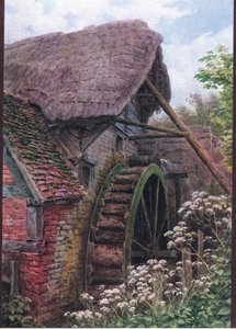 The Mill wheel, Elmley Castle, Worcester, from The Cottages and the Village Life of Rural England publicado por Dent & Sons Limited de Alfred Robert Quinton