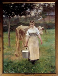 Manda Lametrie, a fazendeira. Pintura de Alfred Philippe Roll (1846-1919) 1887 Sun. 2,14 x 1,61 m Paris, musee d