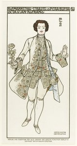 Figurino da ópera Der Rosenkavalier O Cavaleiro da Rosa de Richard Strauss, 1910