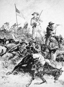 Ilustração da Batalha de Little Bighorn, 25 de Junho