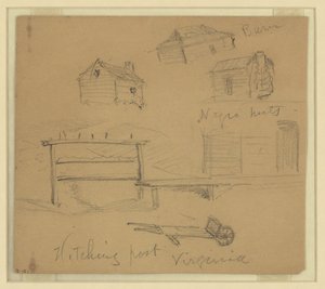 Hitching post, Virginia de Alfred Rudolph Waud
