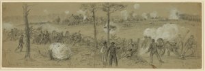 2 de junho Posição nr. Poços de rifle Cold Harbor na frente de Alfred Rudolph Waud