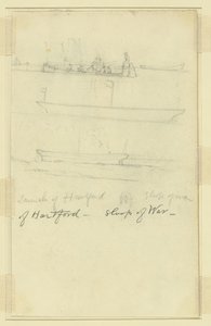 Lançamento de Hartford, Sloop of War de Alfred Rudolph Waud
